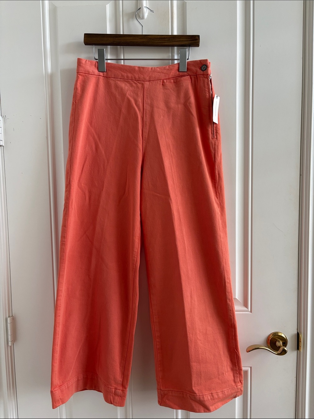 NWT Anthropologie High Waist Wide leg Jeans Coral Sz 31